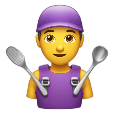 Humain avec cuillère sticker