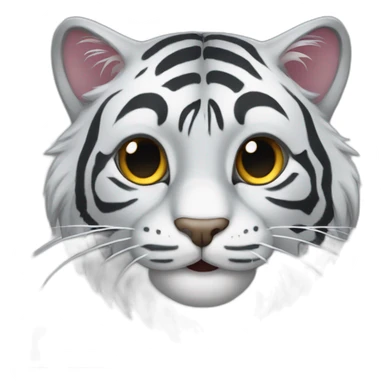 Cat grey tiger sticker