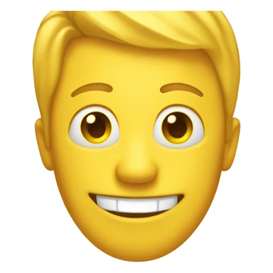 a yellow-faced emoji with a big smile sticker