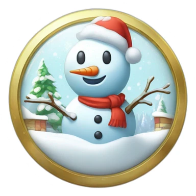Snowman Badge Medal Epic Mystery Legendary NewYear PokemonTheme Pokeball Snowfall Snowballs sticker