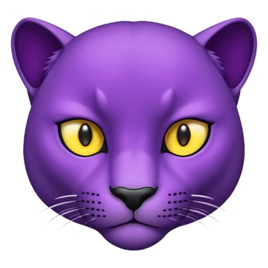 Purple Panther face turned to the slight right sticker