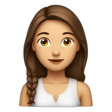 fille-brune-aux-yeux-marrons-en-tenue-étudiante sticker