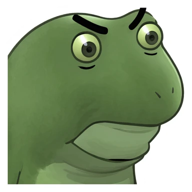 A face looking to the right with disgust sticker