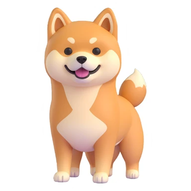 shiba inu with abs sticker