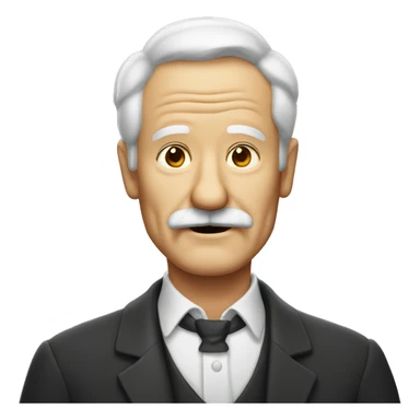 Old man with a moustach sticker