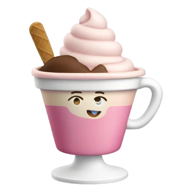 neopolitan ice cream in a cup sticker