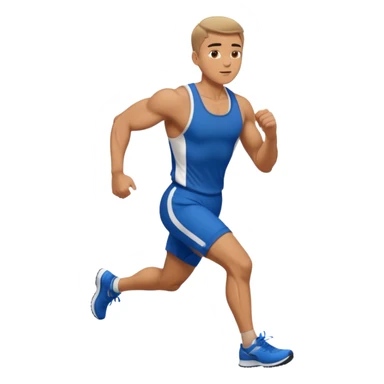 man running in sportswear sticker