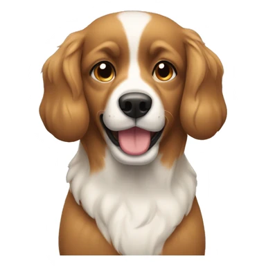 emoji posh cani with hair forward and medium build sticker