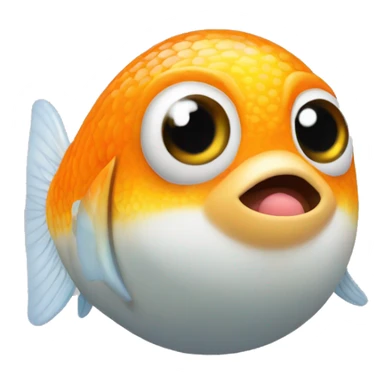 Mini shit zu com peixinho laranja sticker