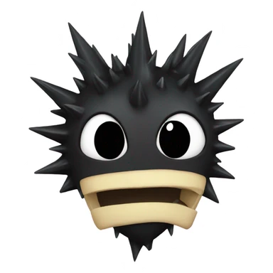 Black spiked heart sticker