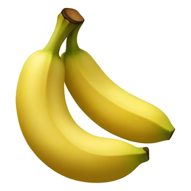 Create a yellow banana emoji with light brown spots, adding subtle texture and shading. The design should look natural and symbolize growth and progress. sticker