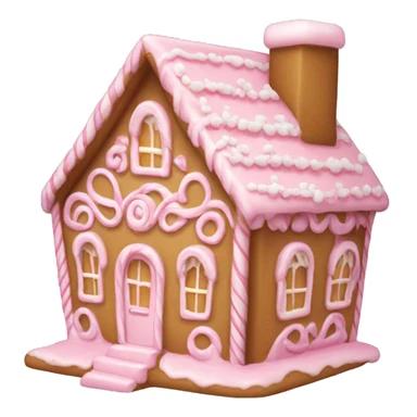 light pink gingerbread house sticker