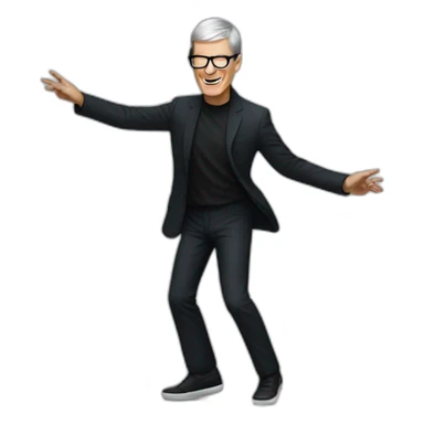 Tim Cook dancing Saturday night fever style sticker