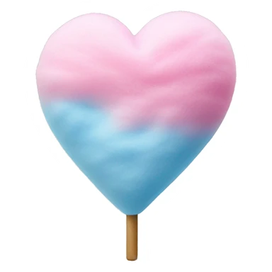 Blue and pink cotton candy heart sticker