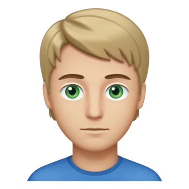 dark blond whit blue/green eys Male sticker