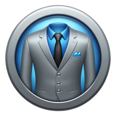 suit button no smiley sticker