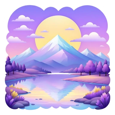  Pastel-white-yellow-purple-Iridescent-aesthetic-scenic-scenery-Decoration sticker