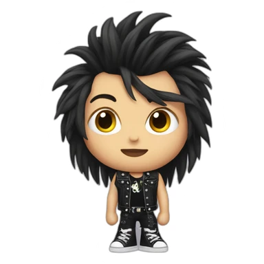 cute punk rocker sticker