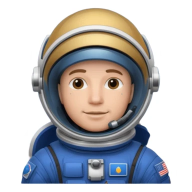man,  astronaut, blue and black design sticker