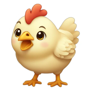 Cute little Chubby Chicken  sticker