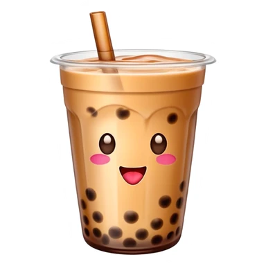 Boba Tea heart react sticker