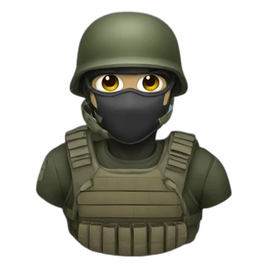 elite soldier with mask sticker