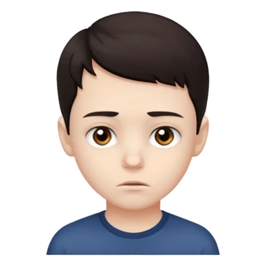 Lonely darck young boy sticker