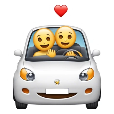 emoji enjoying a car sticker