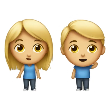 a girl making a boy do something crazy sticker