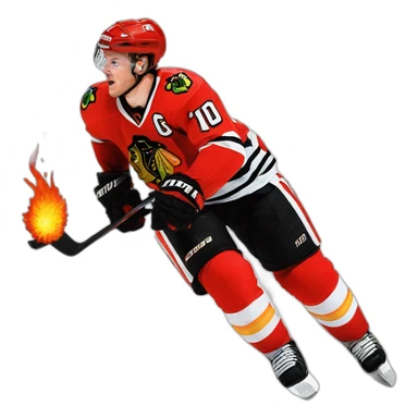 Jonathan Toews as a fire cracker sticker