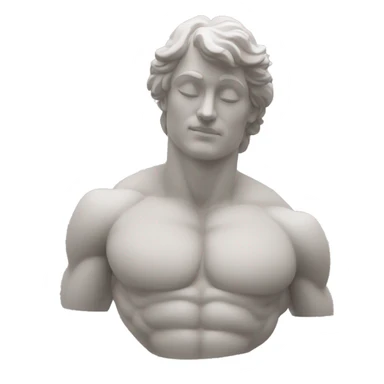 escultura clasica de marmol con cuerpo fitness sticker