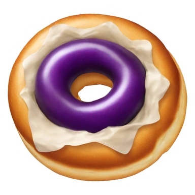 Eggplant inside donut sticker