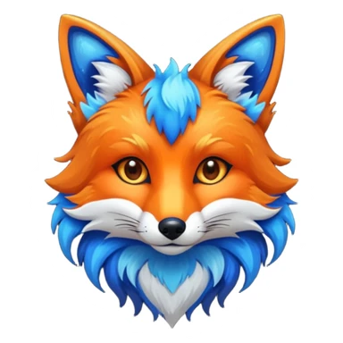 a galaxy print fox sticker