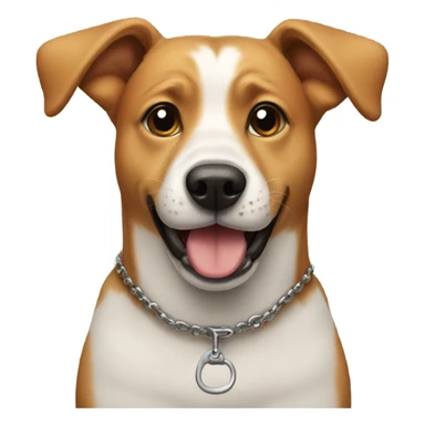 Dog with zipper mouth  sticker