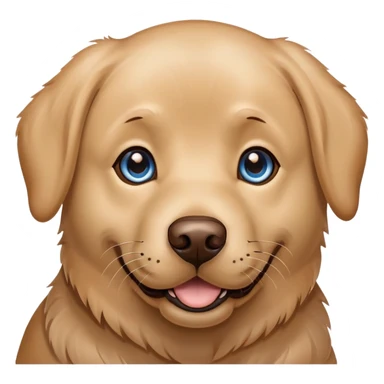 Labrador with one blue eye sticker