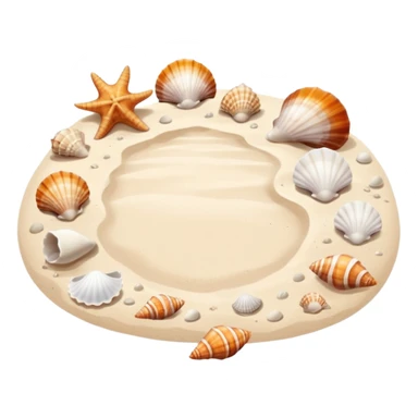 Beach with seashells sticker