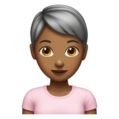 girl with short hair and bunny ears sticker