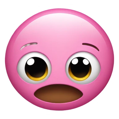 a pink spider poop emoji sticker