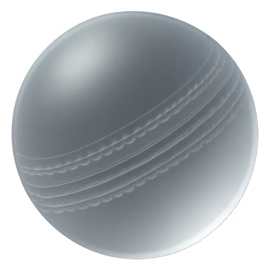 translucent cricket ball with shimmer and shine, subtle and minimal, faint outline, transparent effect sticker
