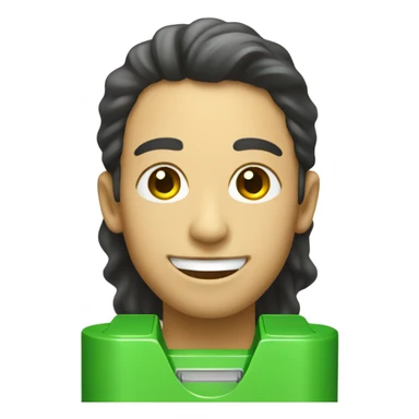 Little bit Smiling Green battery  sticker