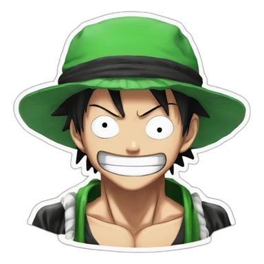 Luffy gear 5 with zoro sticker
