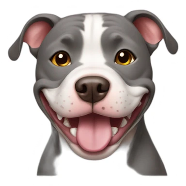 smiling pitbull sticker