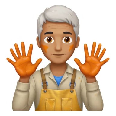 Ceramic Painter man sticker