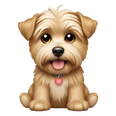 Morkie with teddy bear sticker