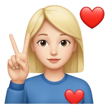 Face with peace sign fingers heart eyes sticker