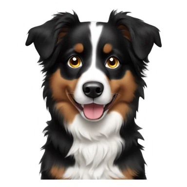 Black and white toy Australian shepherd sticker