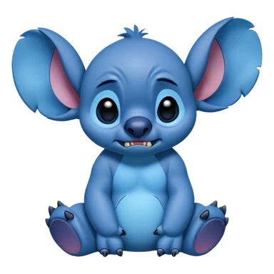 sad Disney stitch full body and cute animated  sticker