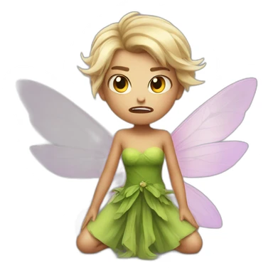 Little angry fairy sticker