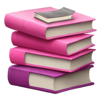books on top of each other in pink shades sticker