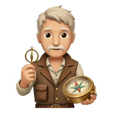 Ancient  man  with compass sticker